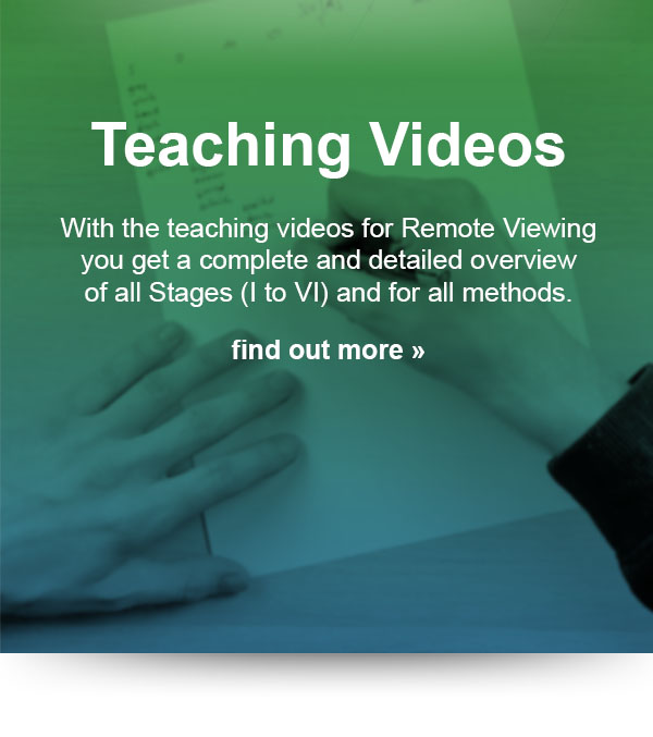 With the teaching videos for Remote Viewing you get a complete and detailed overview of all stages and for all methods.