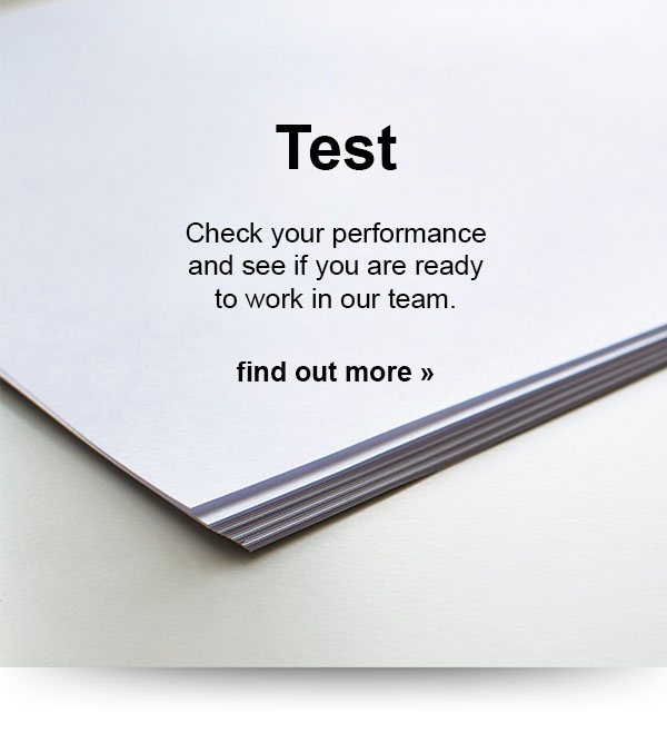 Take our test to evaluate your performance and see if you are ready to use your special talents/skills in projects.